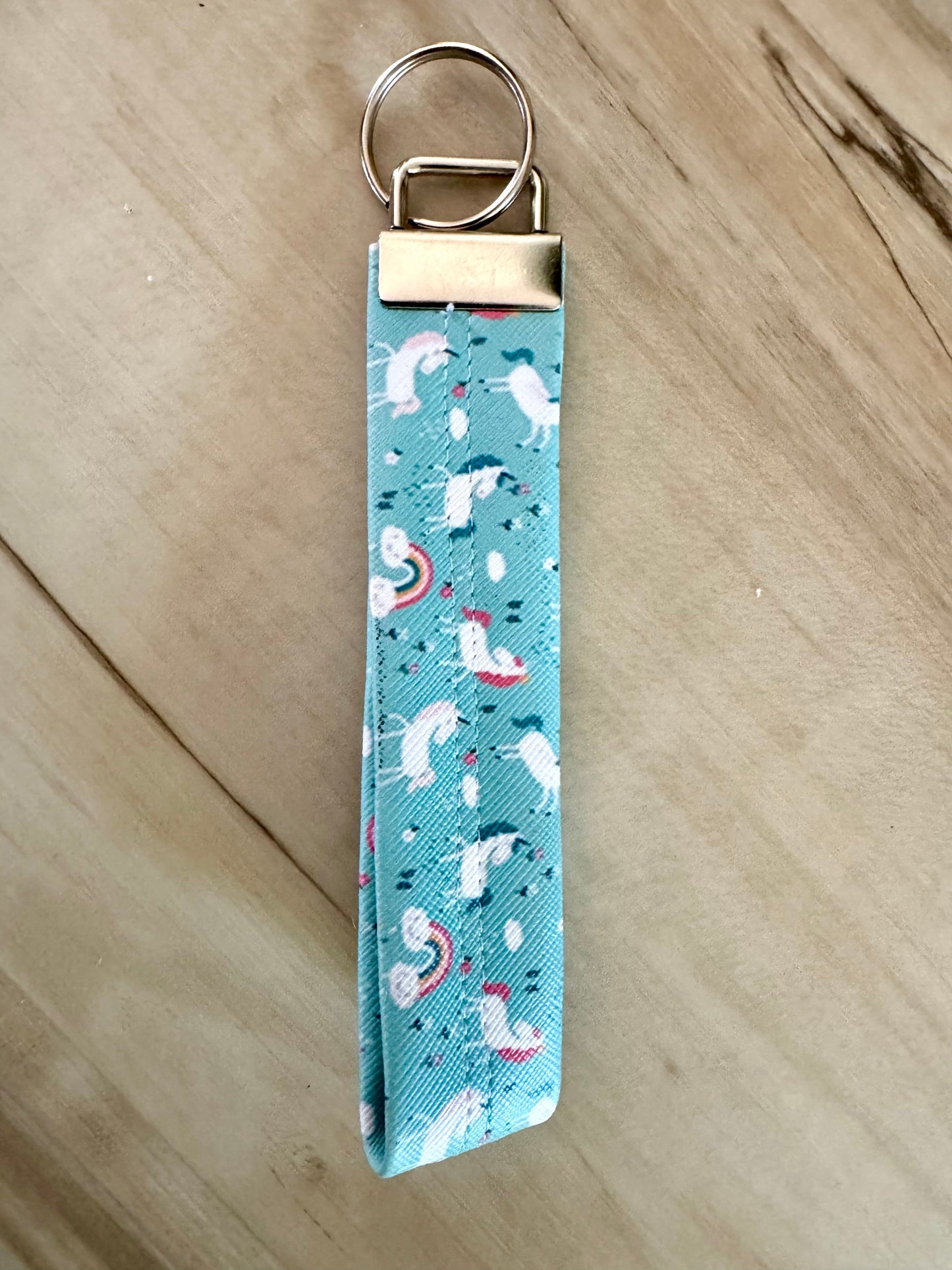 Keychain pleather unicorn