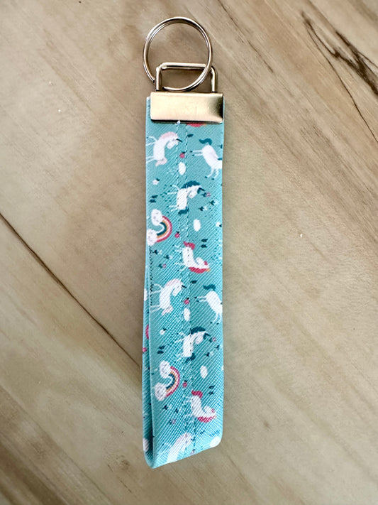 Keychain pleather unicorn