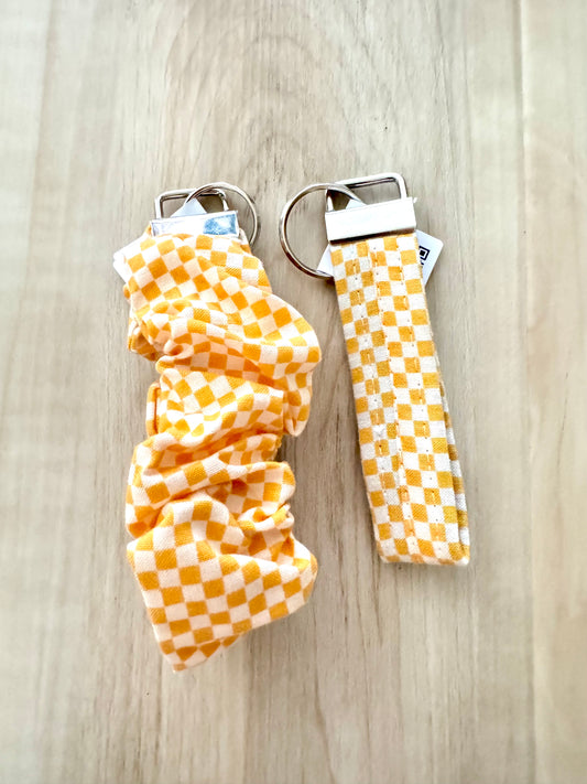 Keychain Yellow Checkered
